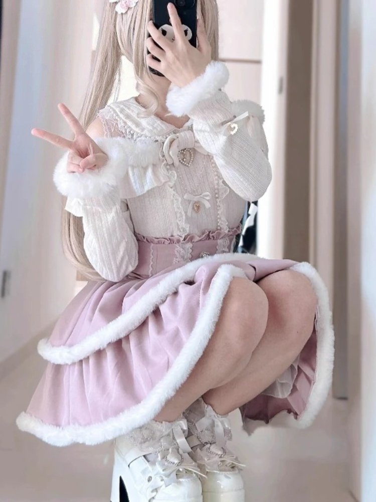 Blouse Off Shoulder - Y2k Japan Style Gothic Y2k Lolita