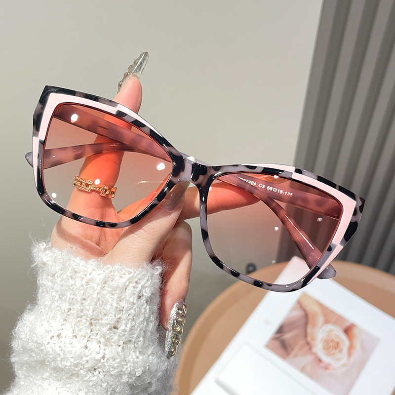 Women Color Block Cat Eye Eyeg - Sunglasses Cat Eye avaliação e preço