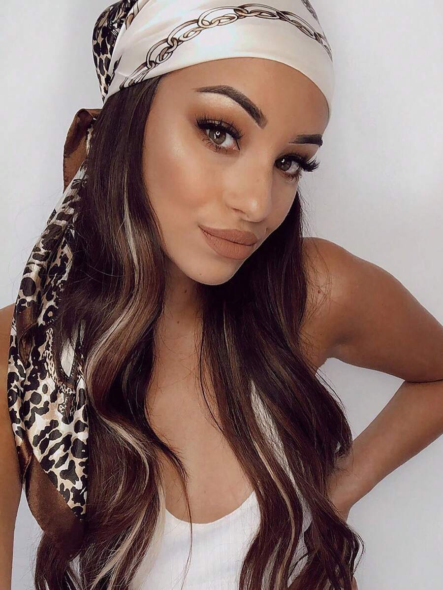 1pc Leopard Print Chain & Flor - Swimsuit Bikini Ruched avaliação e preço