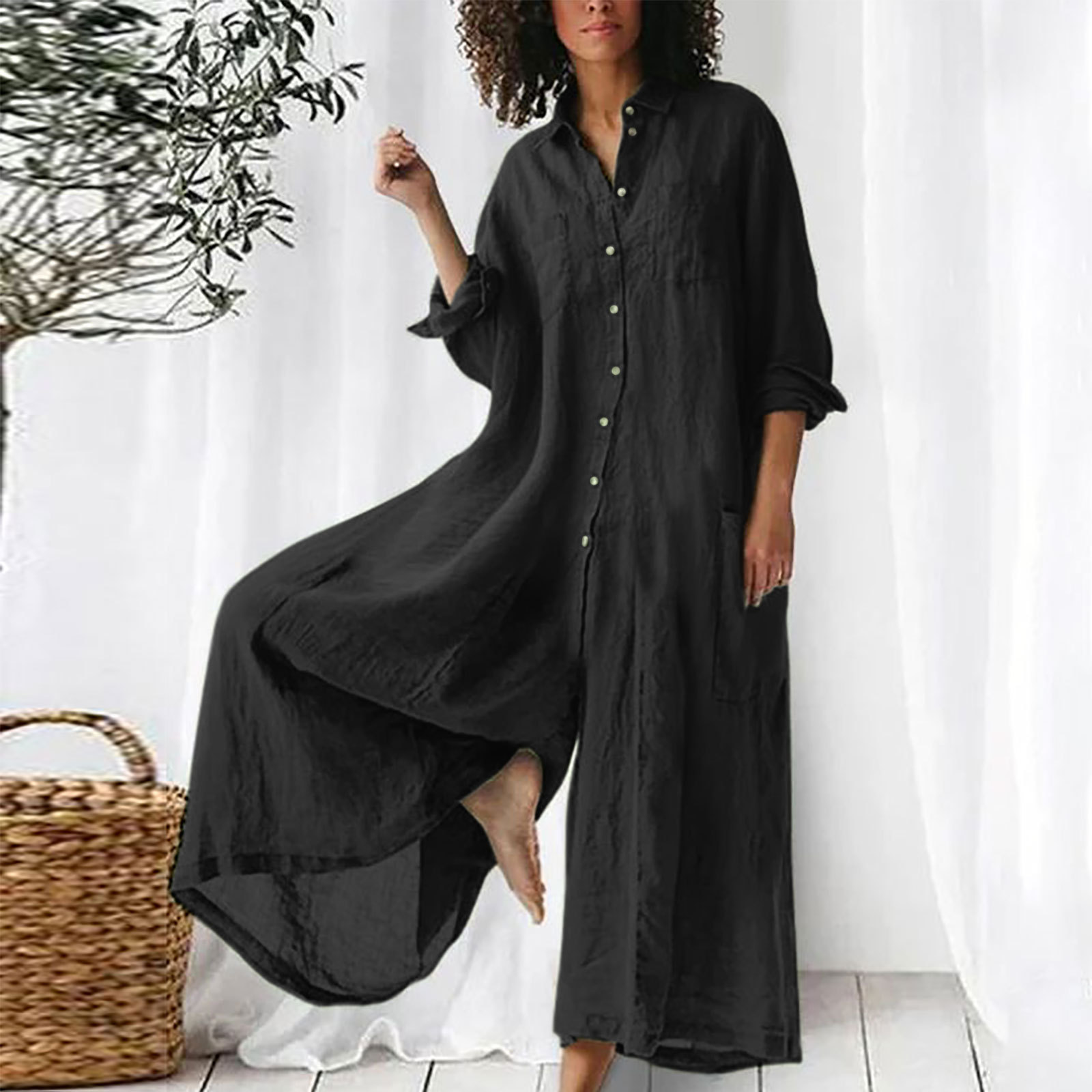 Ladies' Jumpsuit Everyday Long - Jumpsuit Linen Relaxed avaliação e preço