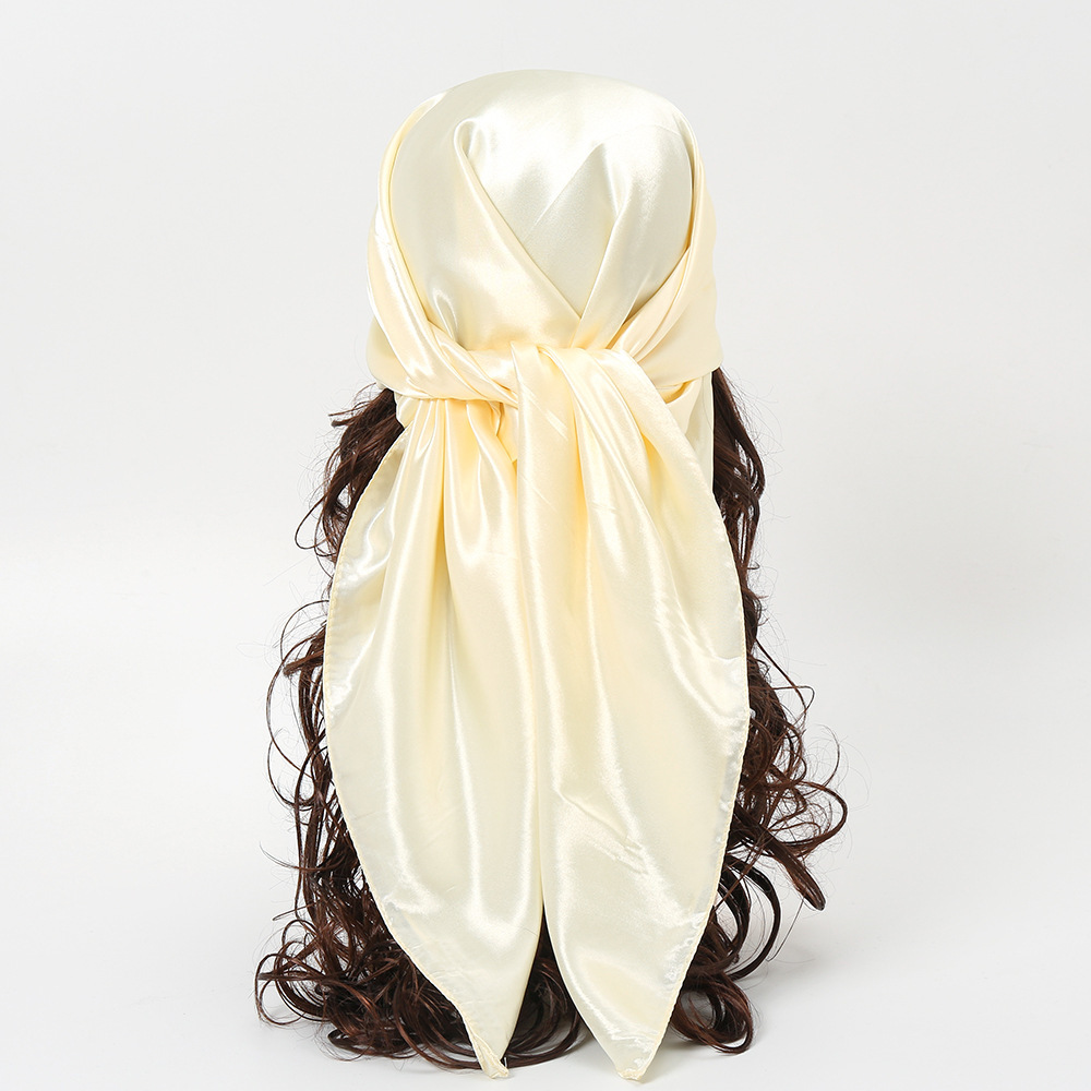 Headband Summer Knit - 90cm Solid Colors Neckerchief Hijab Scarf