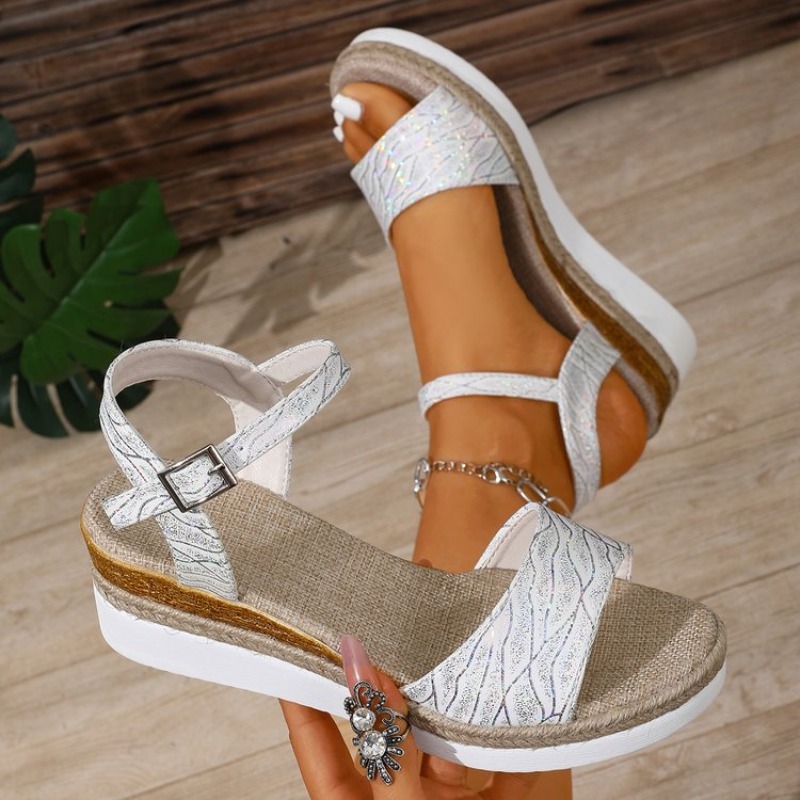 Wedge Sandals for Women White - Wedge Espadrille Women avaliação e preço