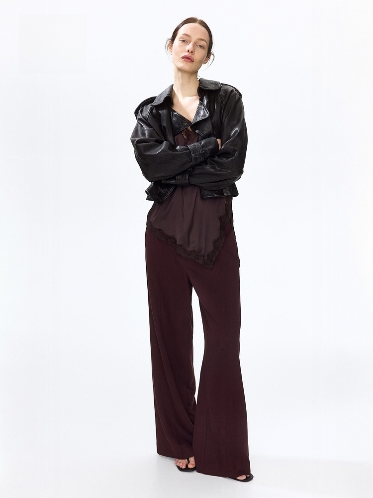 H&M Women's Trousers 2026 Spri - Linen Pant Wide avaliação e preço