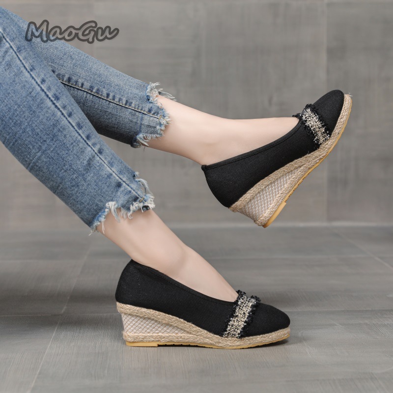 Women's Espadrille Wedges Shoe - Wedge Espadrille Women avaliação e preço
