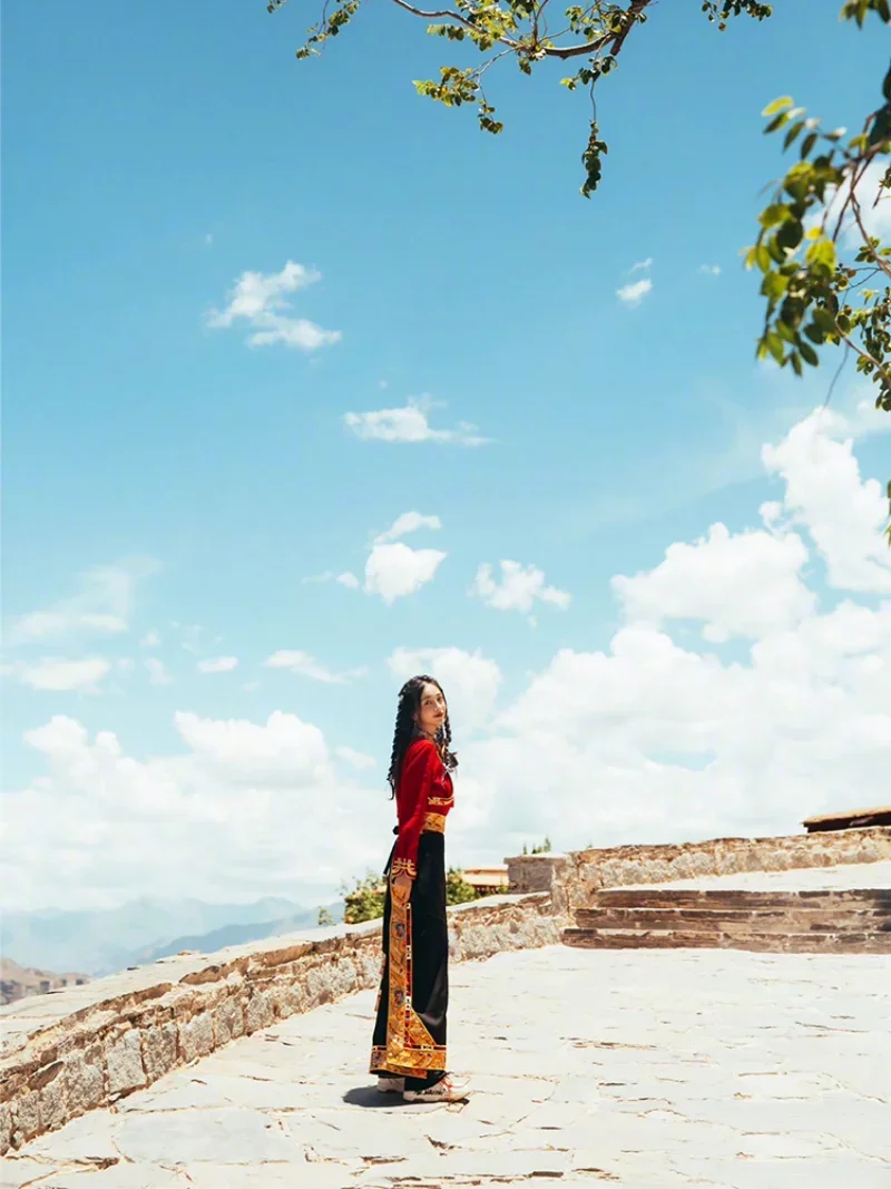 Traditional Tibetan Dress Wrap - Linen Dress Wrap avaliação e preço