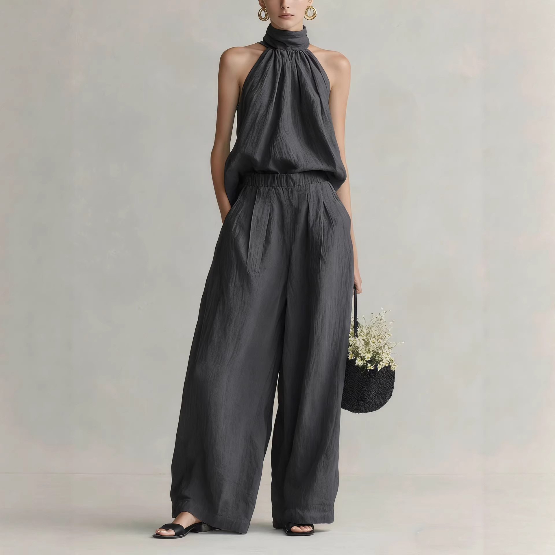 Women's 2026 Summer New Style  - Linen Pant Wide avaliação e preço