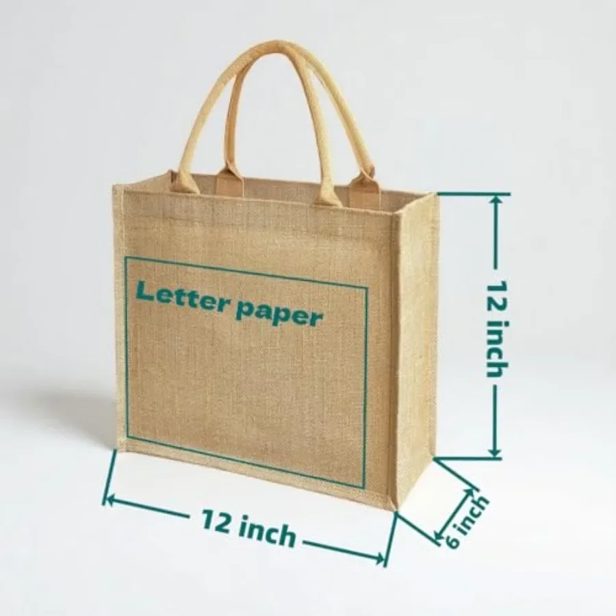 15 Pack Burlap Tote Bags 12x12 - Tote Bag Beach avaliação e preço