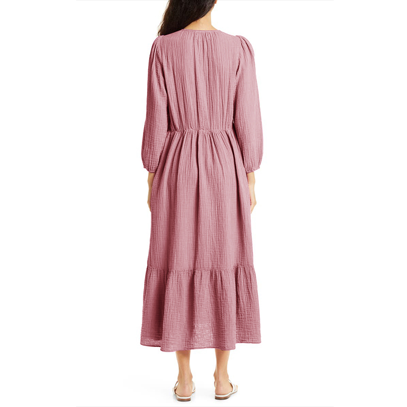 Muslin 100% Cotton Long Sleeve - Linen Dress Wrap avaliação e preço