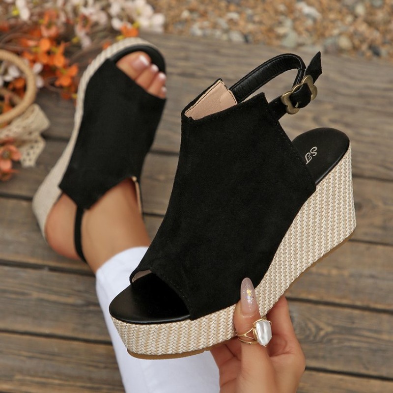 Women Sandals Summer Wedge Pla - Wedge Espadrille Women avaliação e preço