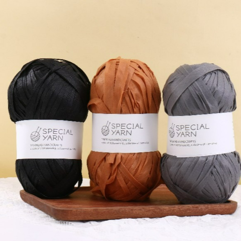 100g/pcs Raffia Flat Yarn for  - Crochet Bag Raffia avaliação e preço