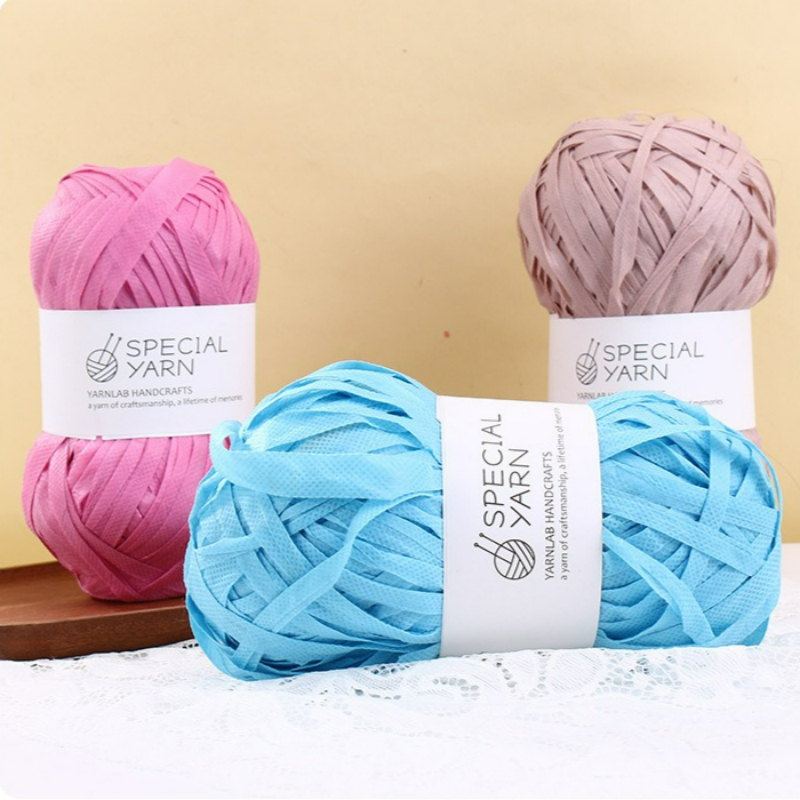 100g/pcs Raffia Flat Yarn for  - Crochet Bag Raffia avaliação e preço
