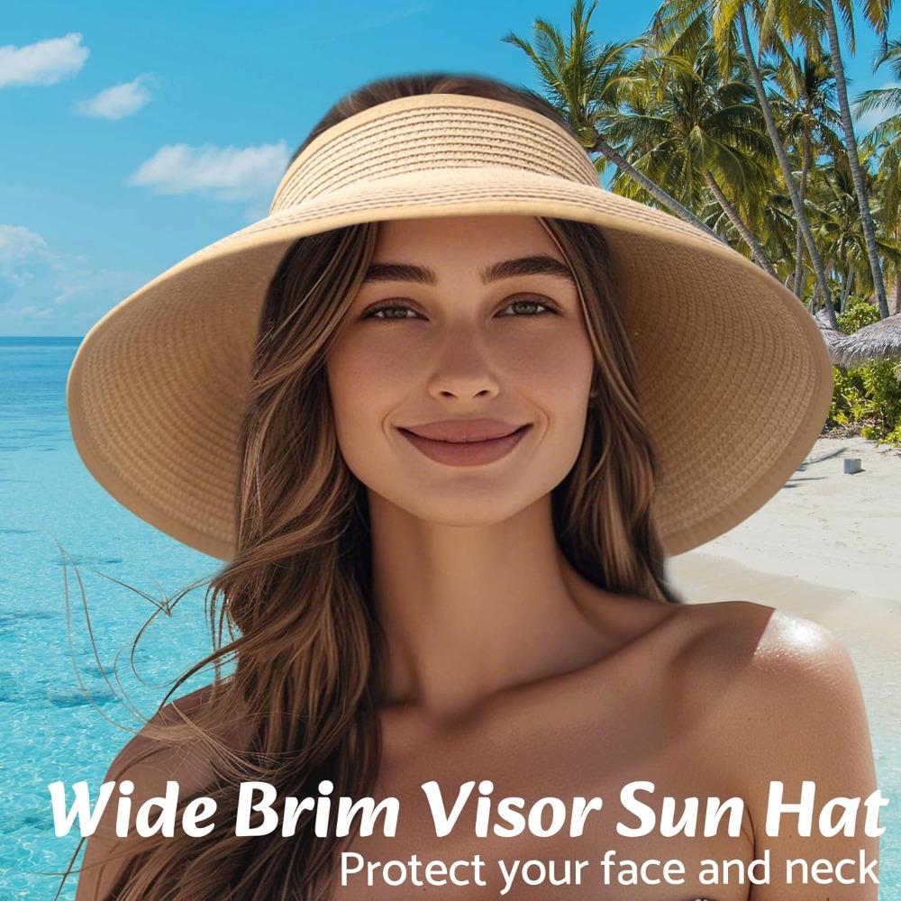 Women Wide Brim Straw Beach Ha - Hat Floppy Wide avaliação e preço