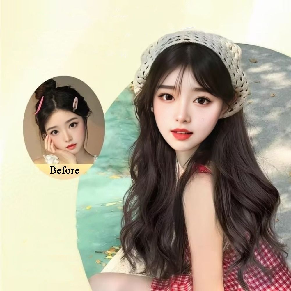 Fashion 65CM Wig Triangle Head - Headband Summer Knit avaliação e preço