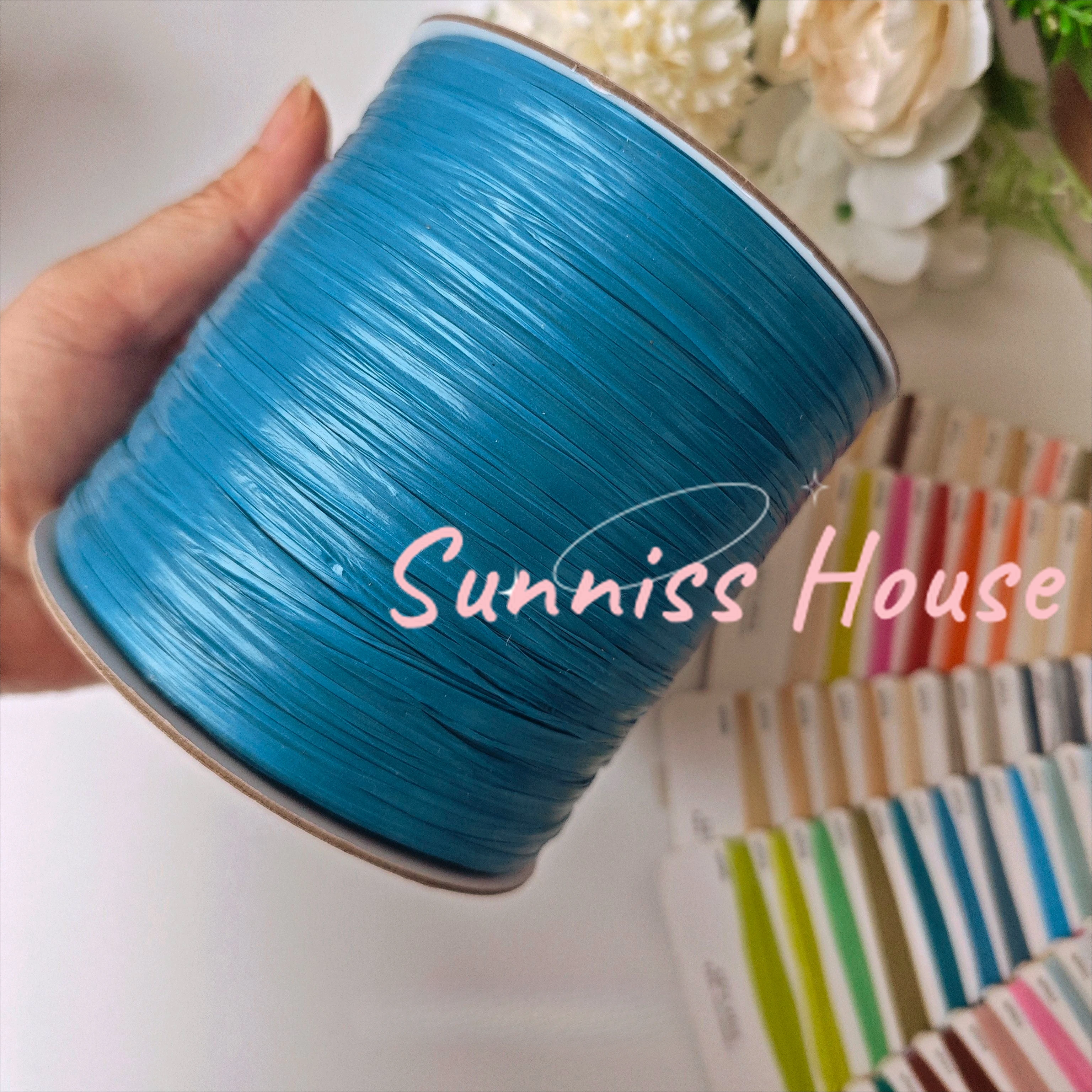600M Matte Raffia Yarn，330g Ar - Crochet Bag Raffia avaliação e preço