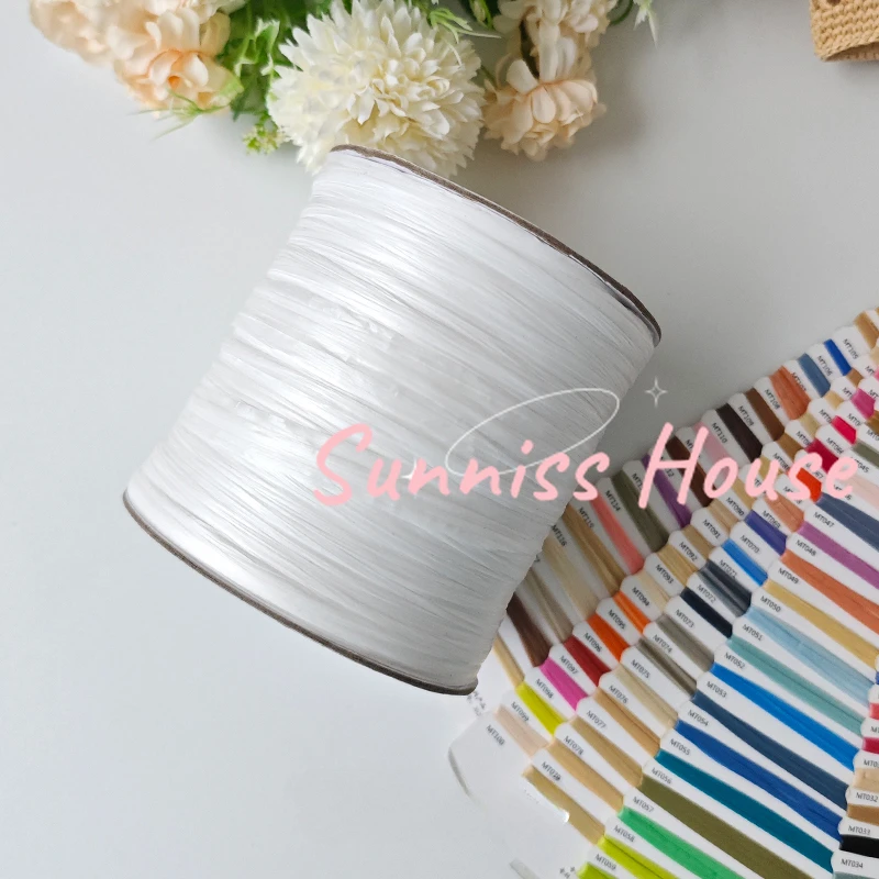 600M Matte Raffia Yarn，330g Ar - Crochet Bag Raffia avaliação e preço