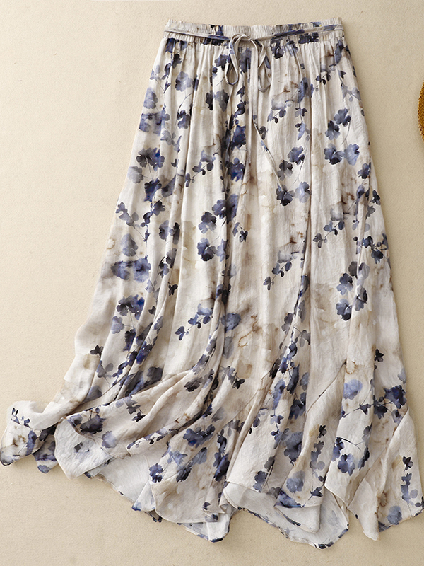 Floral A-Line Skirt Women's El - Midi Skirt Floral avaliação e preço