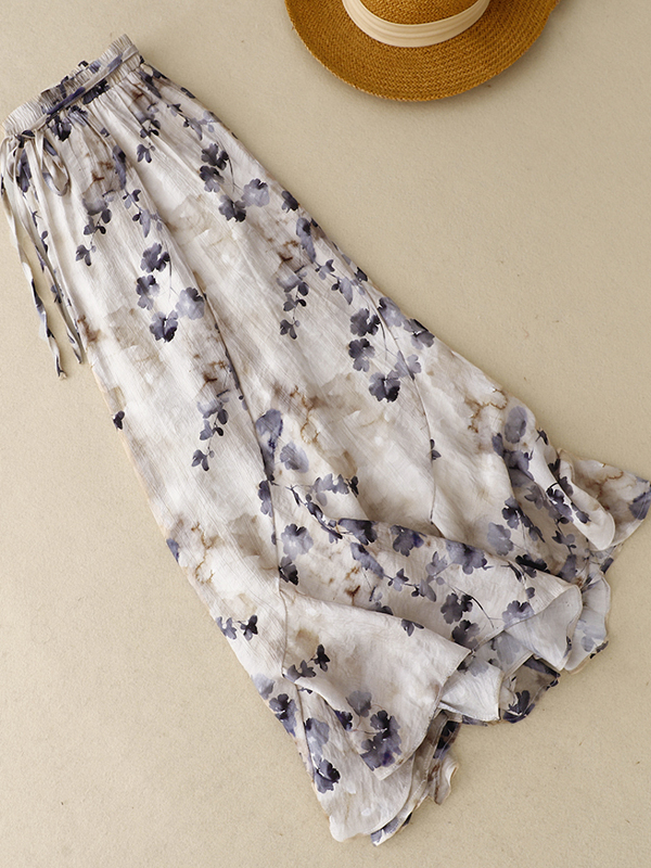Floral A-Line Skirt Women's El - Midi Skirt Floral avaliação e preço