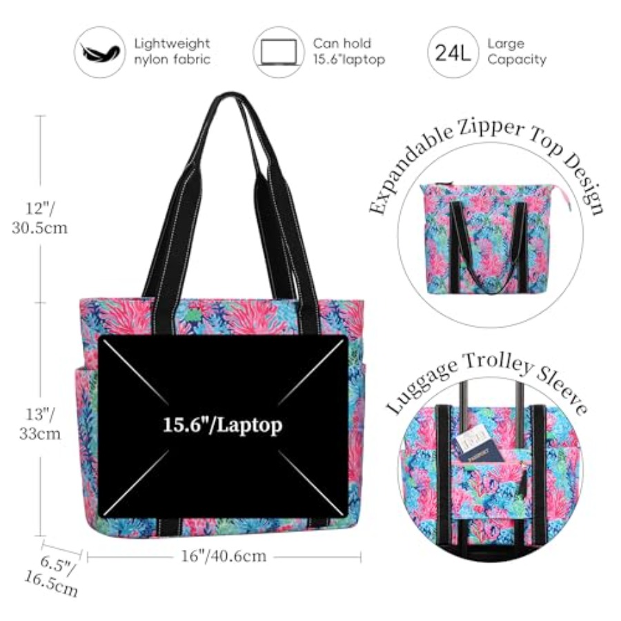 Tote Bag for Women with Laptop - Tote Bag Beach avaliação e preço