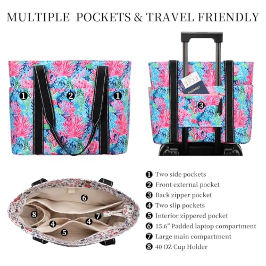 Tote Bag for Women with Laptop - Tote Bag Beach avaliação e preço