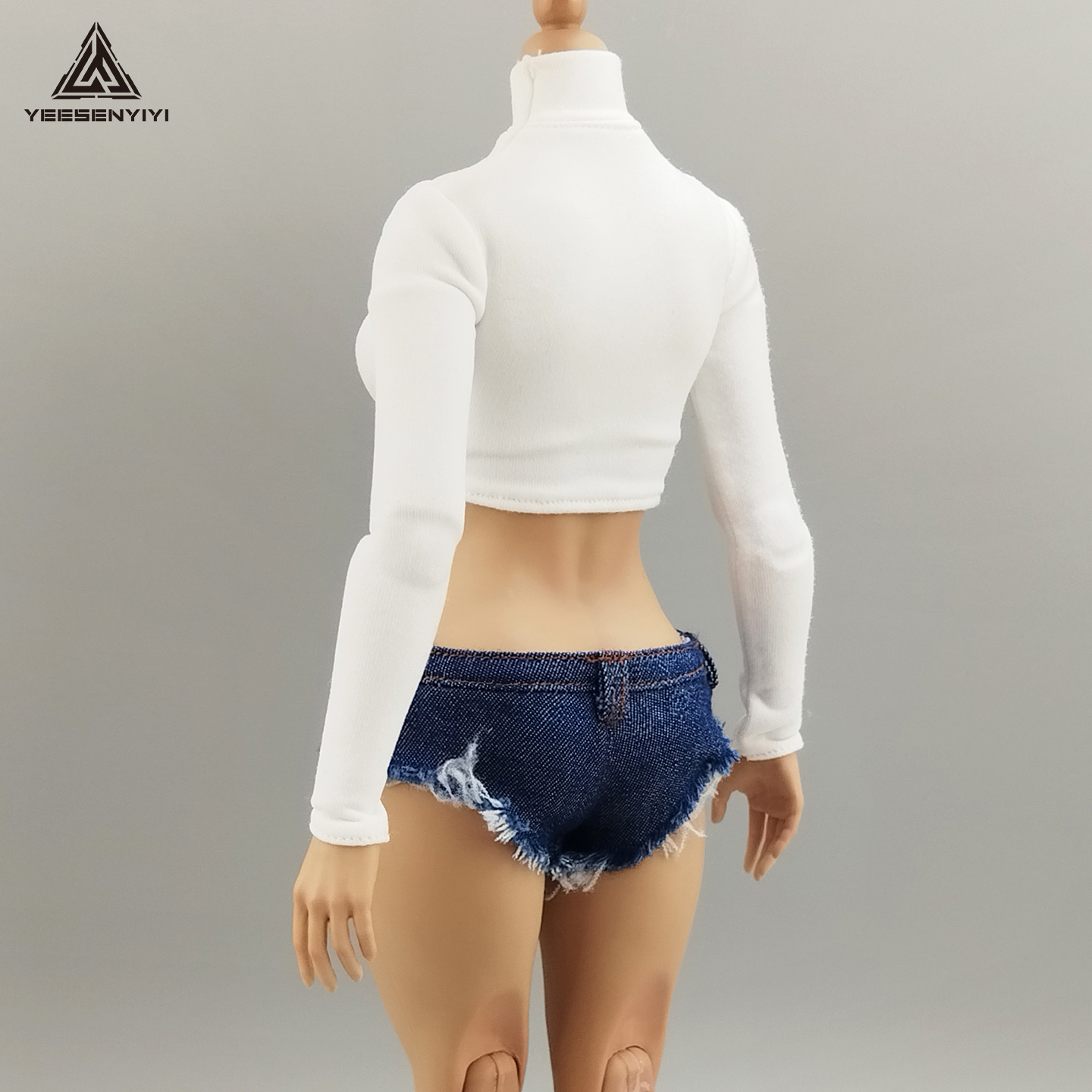 1/6 Scale Distressed Denim Min - Shorts Denim Frayed avaliação e preço