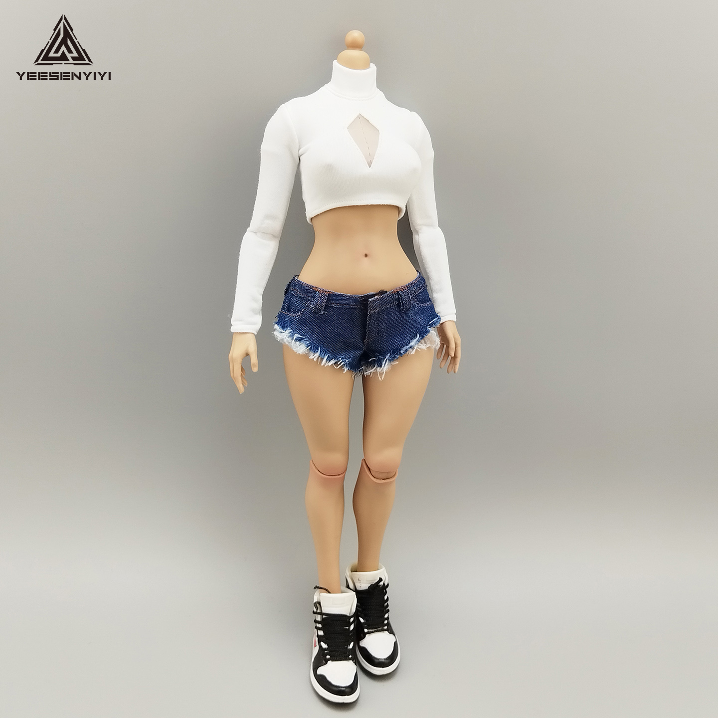1/6 Scale Distressed Denim Min - Shorts Denim Frayed avaliação e preço