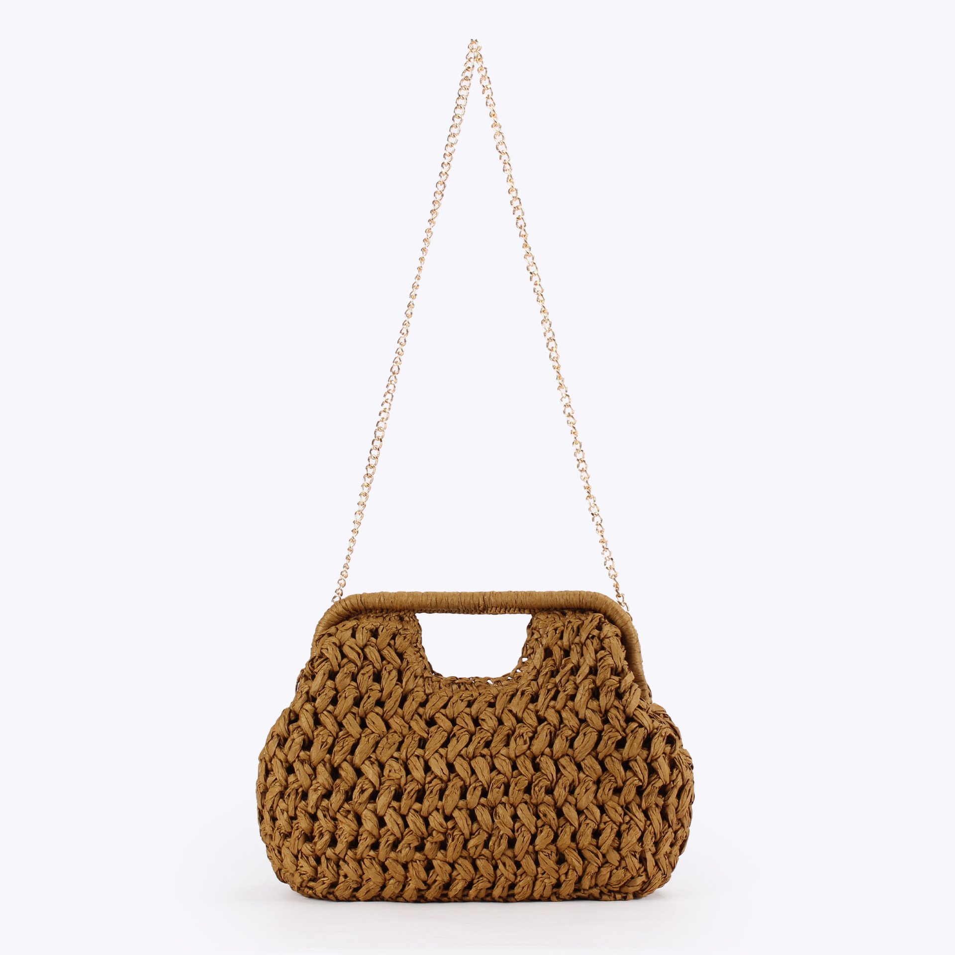 Elegant Ladies Chain Hand Knit - Crochet Bag Raffia avaliação e preço