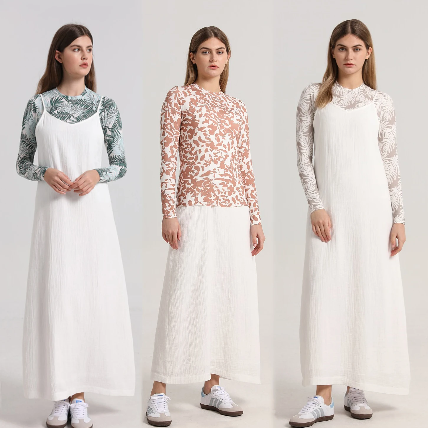AP Printing Tee Stretchy  Moda - Linen Dress Wrap avaliação e preço