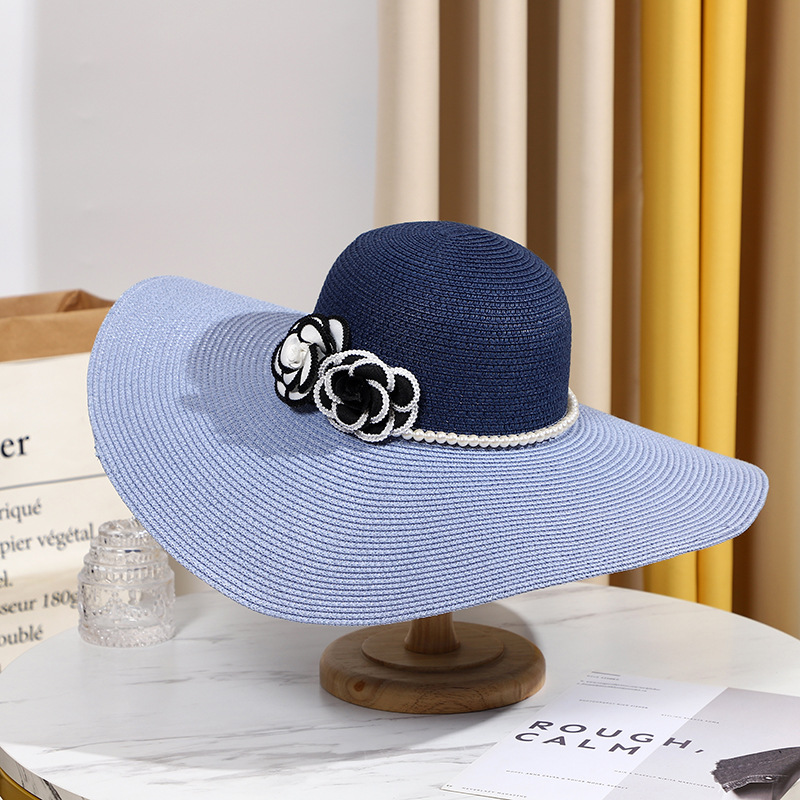 Two Tones Wide Brim Summer Hat - Hat Floppy Wide avaliação e preço
