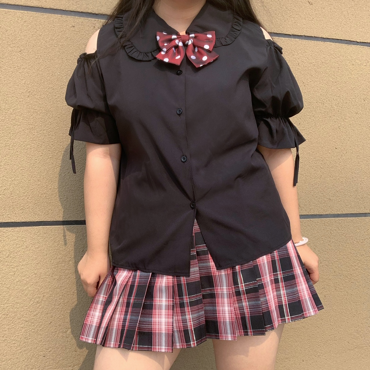 Large Size Jk Uniform Off-the- - Blouse Off Shoulder avaliação e preço