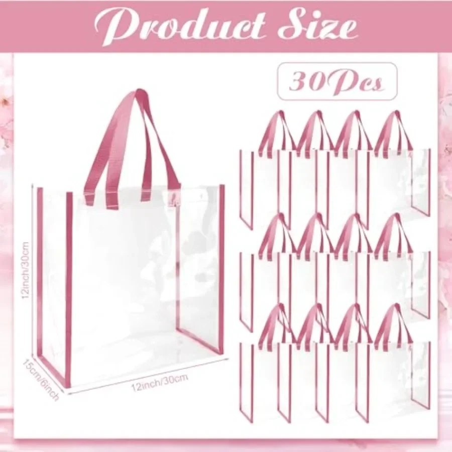 Pack 12x12x6 Inch Clear Tote B - Tote Bag Beach avaliação e preço