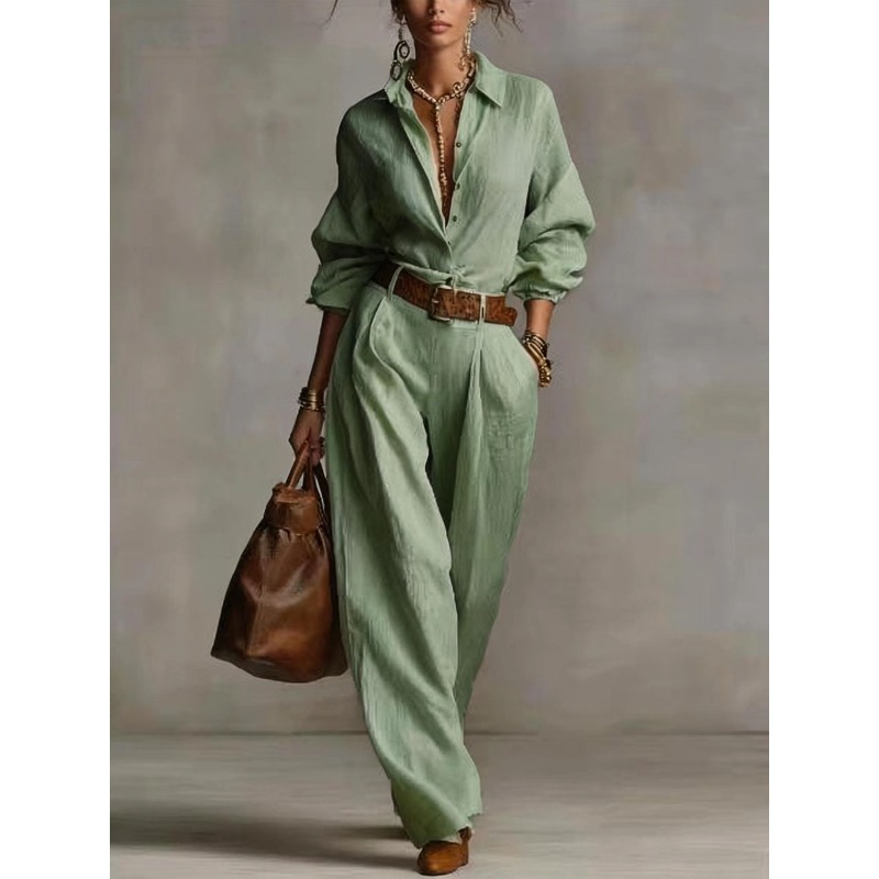 Spring Summer Temperament Soli - Linen Pant Wide avaliação e preço