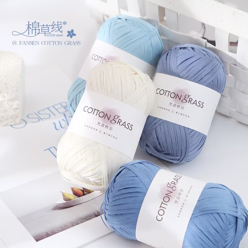 50g Cotton Grass Yarn Raffia S - Crochet Bag Raffia avaliação e preço