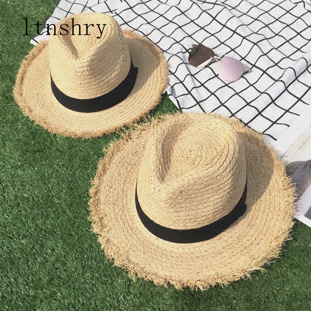 new Wide Brim Raffia Sun Hat f - Hat Floppy Wide avaliação e preço