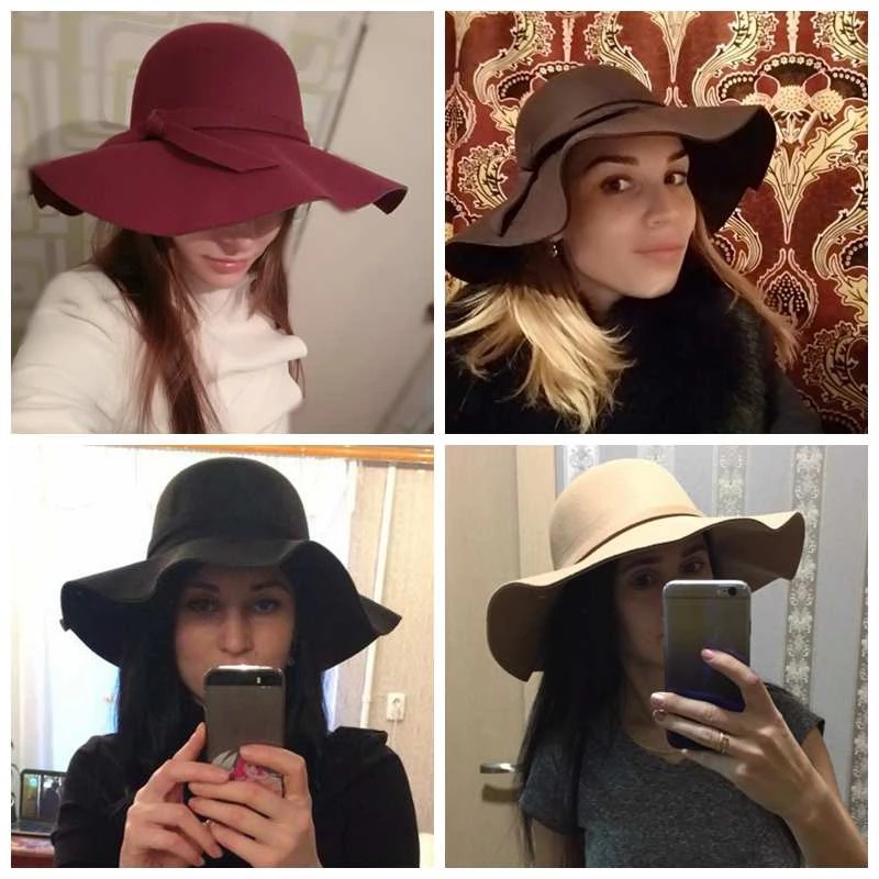 White Dome-shaped Ladies' Hat  - Hat Floppy Wide avaliação e preço
