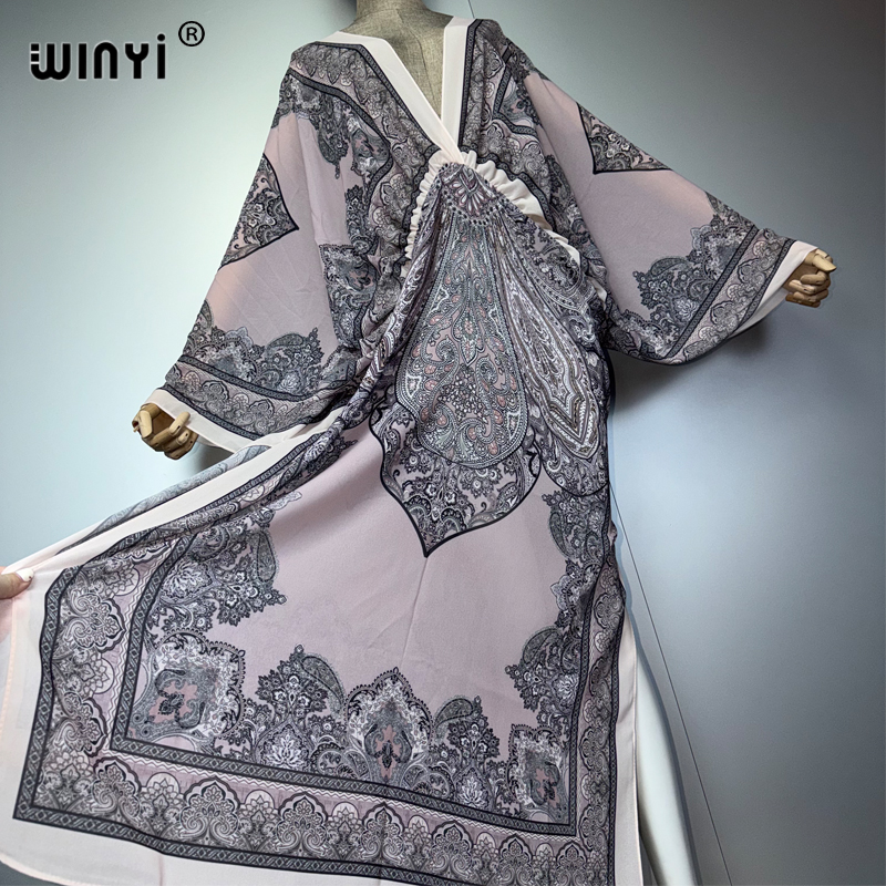 WINYI V-neck Sexy Dress Arabic - Cover Up Kaftan avaliação e preço