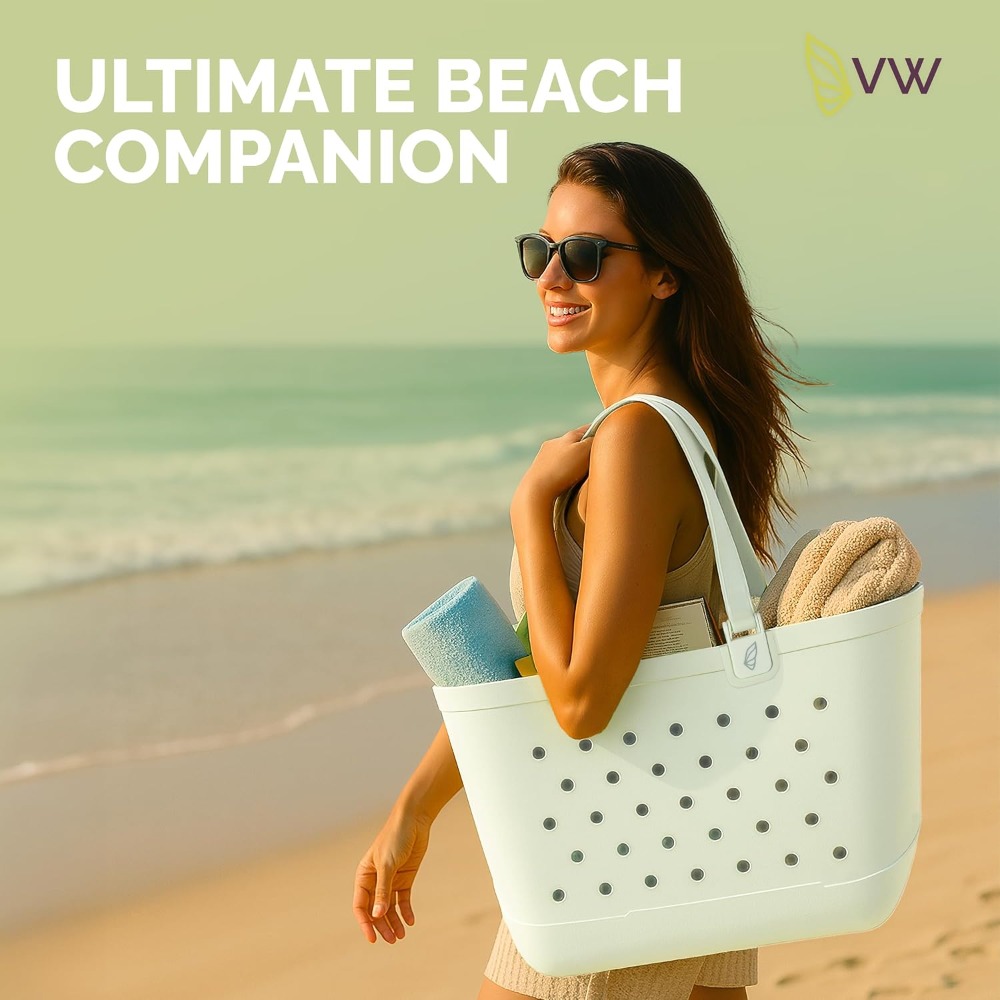 Large Rubber Beach Tote Bag -  - Tote Bag Beach avaliação e preço
