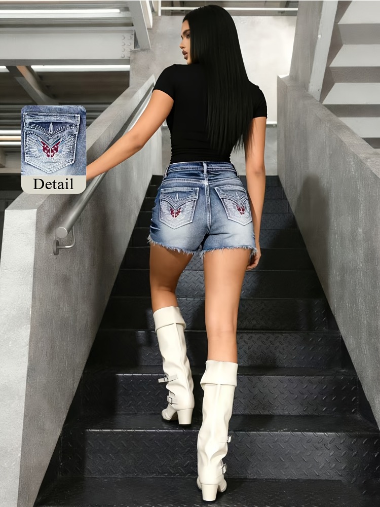 OIQERE 2026 New Vintage Washed - Shorts Denim Frayed avaliação e preço