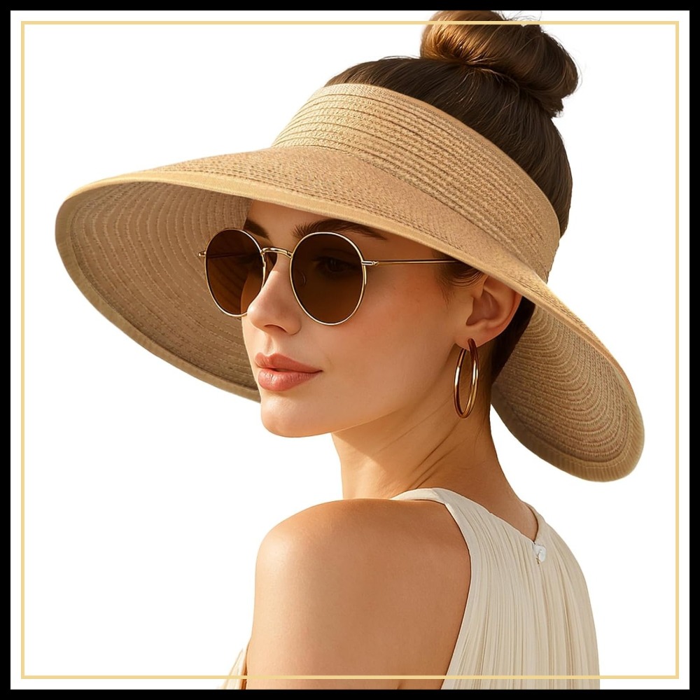 Women's Sun Visor Hats Wide Br - Hat Floppy Wide avaliação e preço