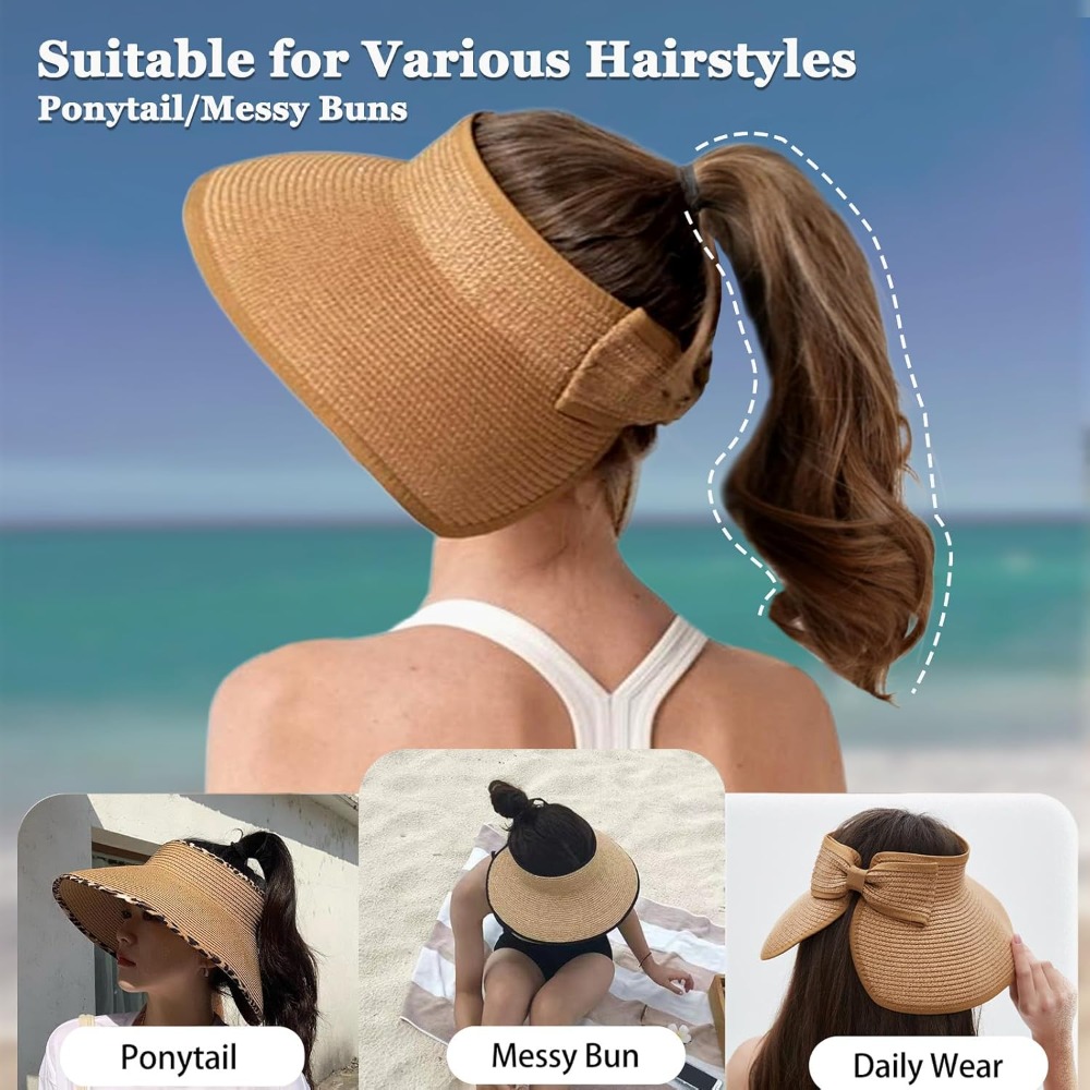 Women's Sun Visor Hats Wide Br - Hat Floppy Wide avaliação e preço