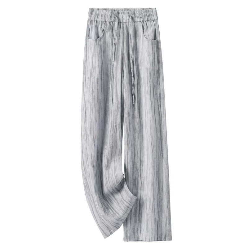 Tie-Dye Ice Silk Cotton Linen  - Linen Pant Wide avaliação e preço