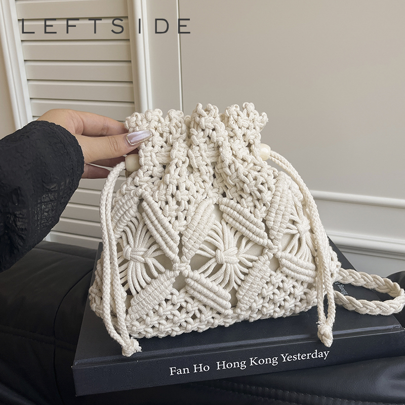 LEFTSIDE Weave Small Shoulder  - Crochet Bag Raffia avaliação e preço
