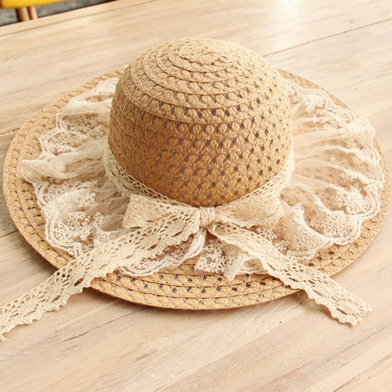 Women Lace Sun Hats For  Wide  - Hat Floppy Wide avaliação e preço