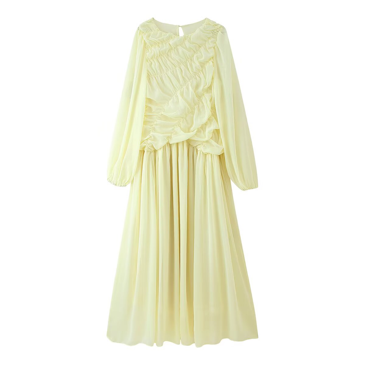 Autumn Long Sleeve Dresses 202 - Linen Dress Wrap avaliação e preço