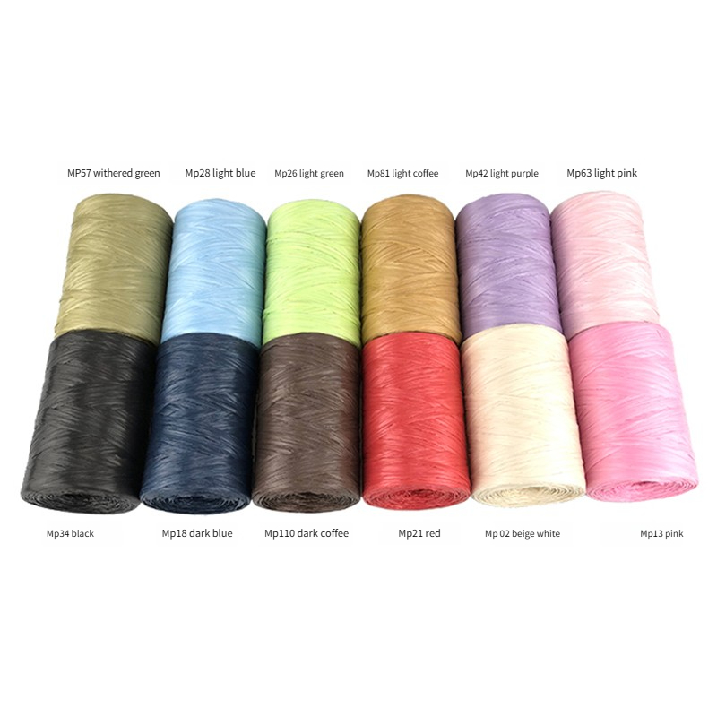 100g/pcs Flat Raffia Paper Yar - Crochet Bag Raffia avaliação e preço