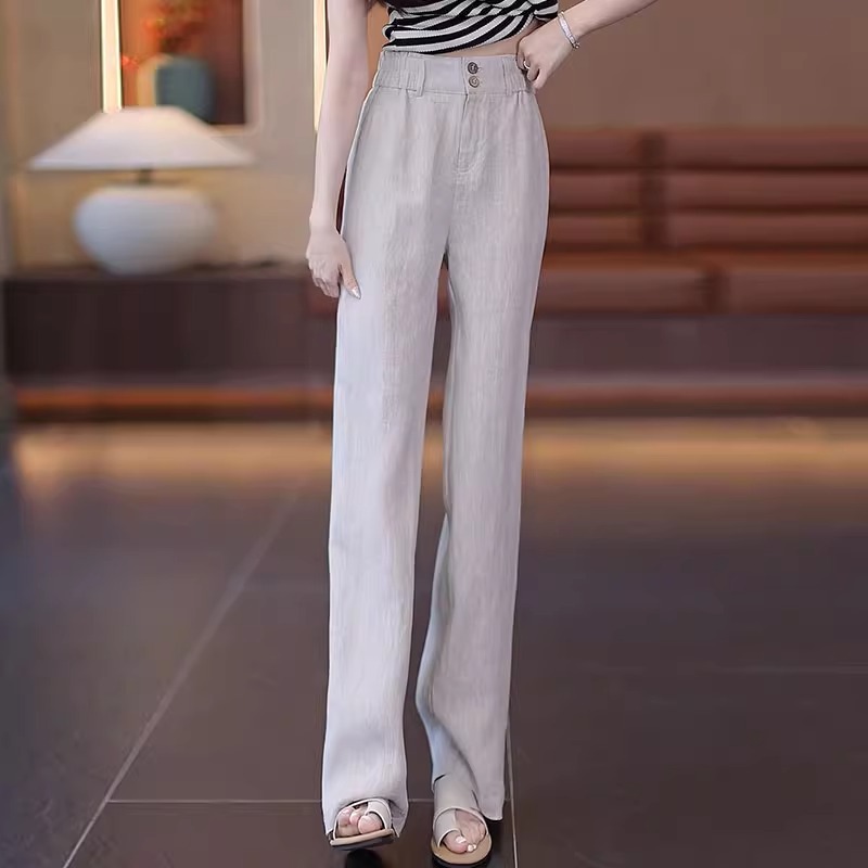 Summer Cool Linen Straight Pan - Linen Pant Wide avaliação e preço