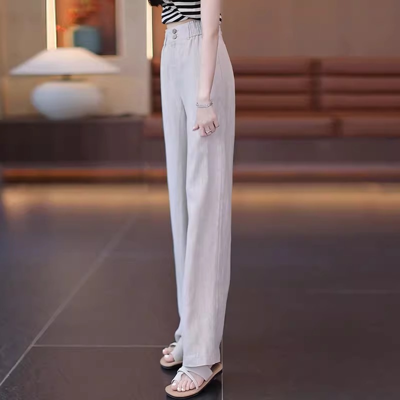 Summer Cool Linen Straight Pan - Linen Pant Wide avaliação e preço