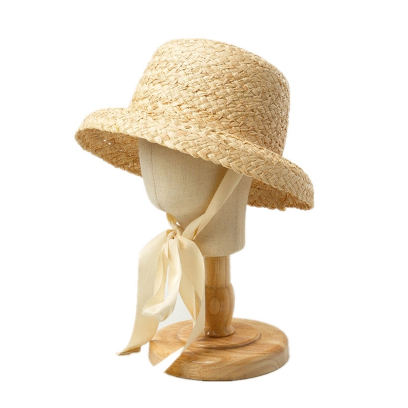 Handwoven Kids Straw  Cap Girl - Hat Floppy Wide avaliação e preço