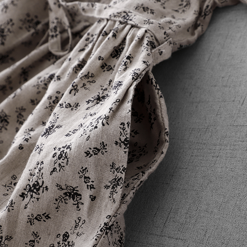Summer Floral Cotton Linen Dr  - Midi Skirt Floral avaliação e preço