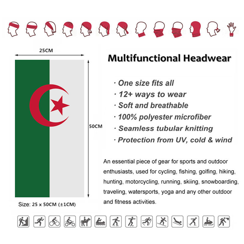 Algeria Flag Printed Bandana H - Headband Summer Knit avaliação e preço
