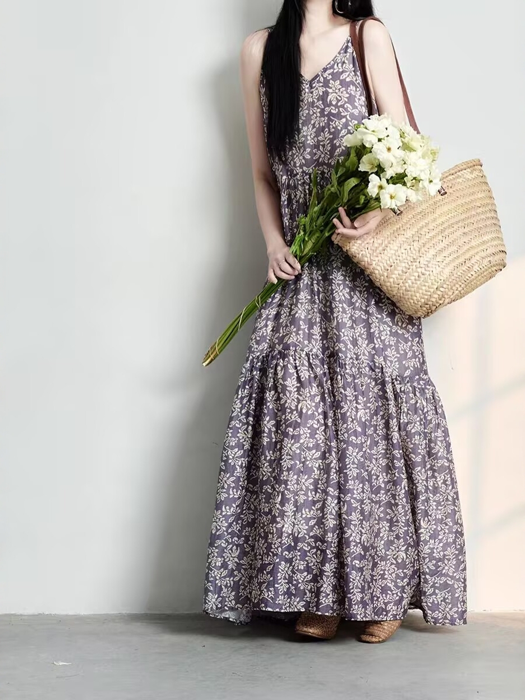 Elegant Japanese Style plus Si - Linen Dress Wrap avaliação e preço